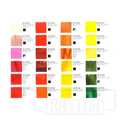 AC-CC0048, Compact Color Chart, KAMA Encaustic Paints (EN)