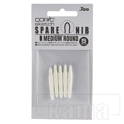 Copic med round replacement nibs, 5/pak